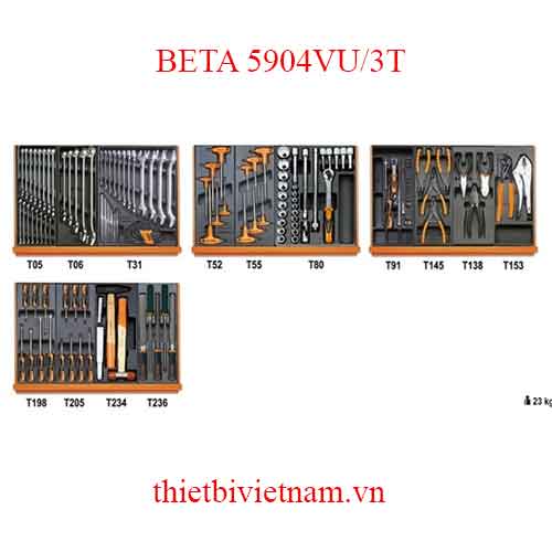 ASSORTMENT OF 146 TOOLS BETA MODEL 5904VU/3T