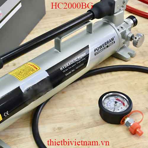 Bộ bơm thủy lực bằng tay 2000ml hãng Powerram HC2000BG