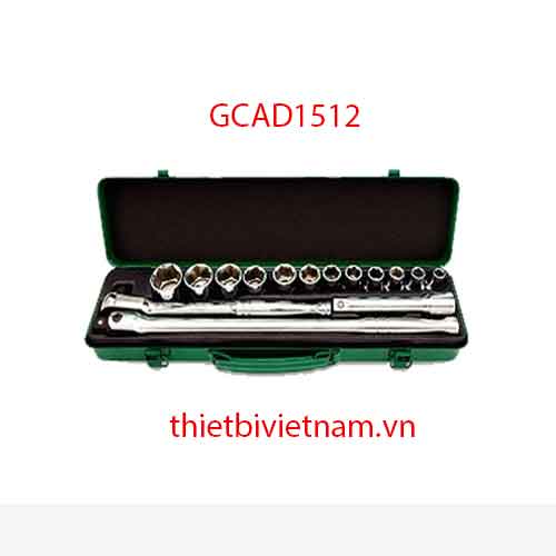 BỘ DỤNG CỤ CẦN SIẾT VÀ ĐẦU TUÝP 1/2 INCH TOPTUL GCAD1512