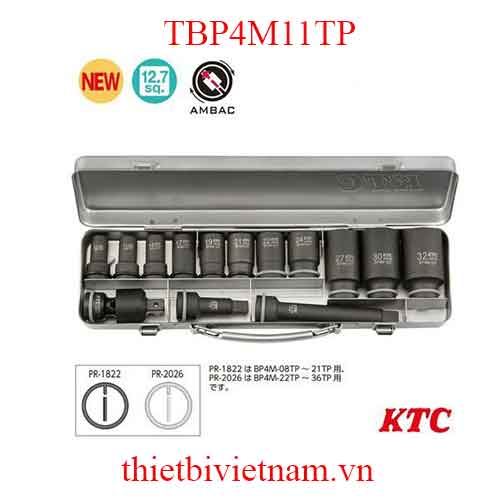 Bộ khẩu tuýp KTC 1/2 inch dùng cho súng TBP4M11TP