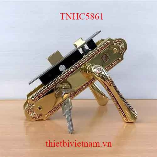 Bộ khóa tay nắm đồng thau HC 5861 dài 230 model TNHC5861