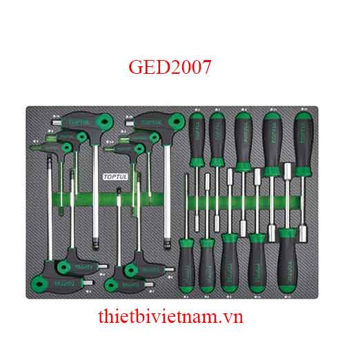 BỘ ỐNG ĐIẾU CHỮ L 20 CHI TIẾT TOPTUL GED2007