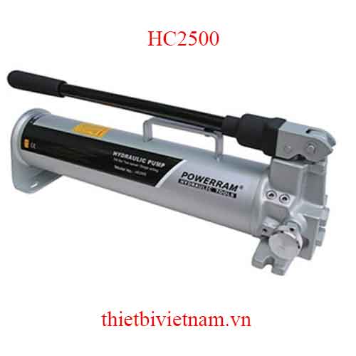 Bơm tay thủy lực 2500ml, 2 cấp tốc độ, vỏ thép Powerram HC2500