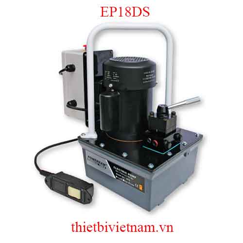 Bơm thủy lực chạy điện, 8 lít, 1 chiều, điều khiển remote Powerram EP18DS
