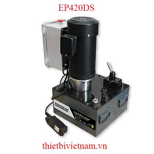 Bơm thủy lực chạy điện dung tích 20 lít, 700 bar Powerram EP420DS