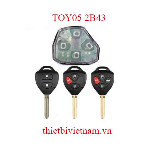 Chìa khóa ô tô Toyota Camry Trung Đông Remote 4 Button 433mhz TOY05 2B43