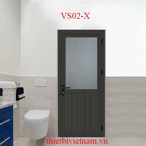 Cửa nhà vệ sinh VS02-X nhôm xingfa 800×2200