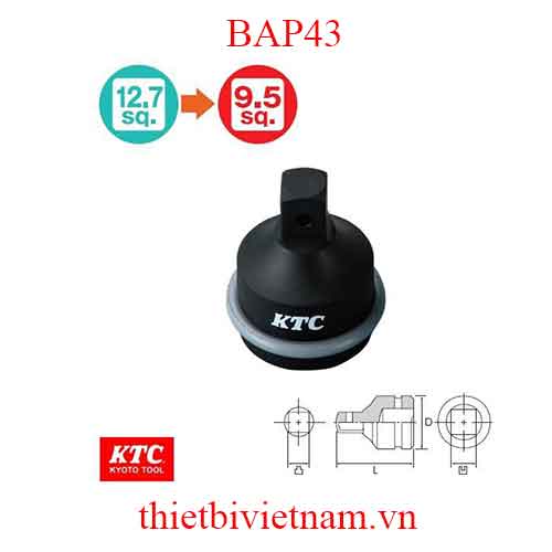 Đầu chuyển cho súng 1/2 inch chuyển sang 3/8 inch KTC BAP43