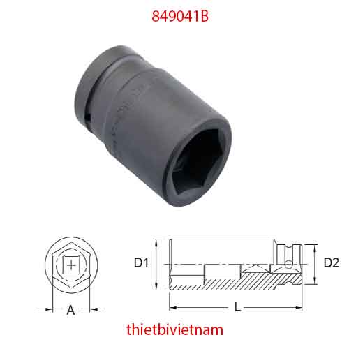 ĐẦU KHẨU 1 INCH LỖ KÉP CHUYÊN DÙNG CHO VIỆC SỬA CHỮA Ô TÔ HÃNG GENIUS MODEL 849041B