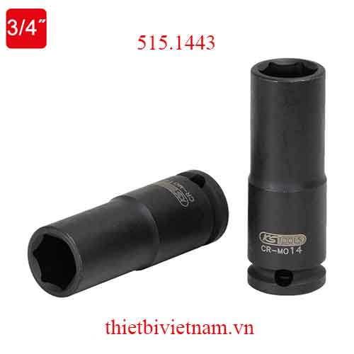 Đầu khẩu dài lục giác đen đầu 3/4 inch 43mm model 515.1443 KS Tools