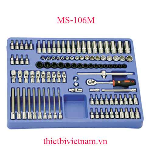 KHAY ĐỰNG BỘ ĐẦU KHẨU TAY VẶN 3/8 INCH  CÁC LOẠI 106 MÓN MS-106M 