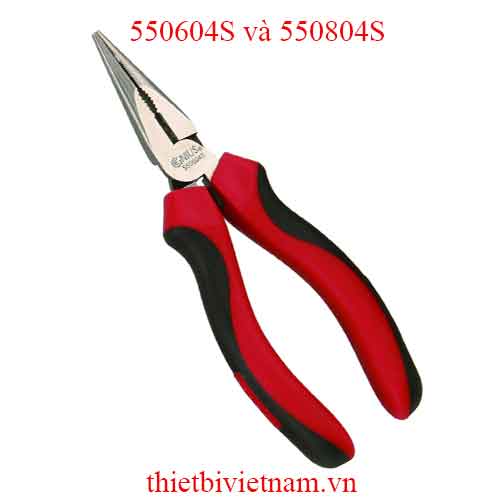 KÌM MỎ NHỌN 6, 8 INCH TAY CẦM CAO SU HAI MÀU HÃNG GENIUS MODEL 550604S và 550804S