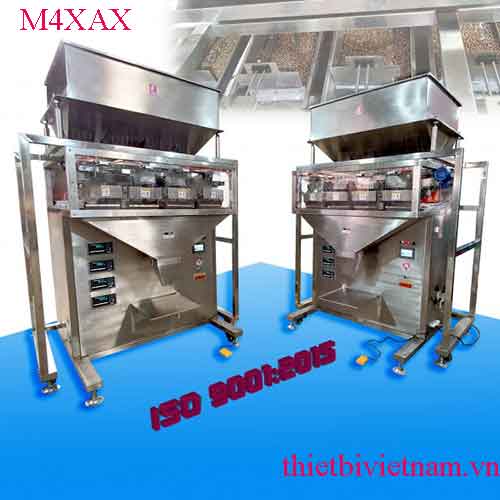 Máy đóng gói đinh vít bán tự động 4 đầu cân model M4XAX