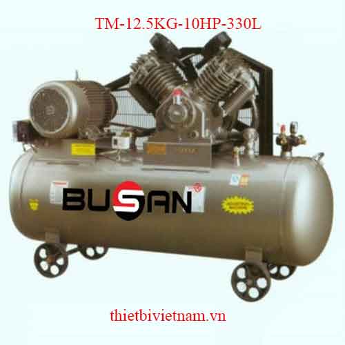 MÁY NÉN KHÍ DÂY ĐAI BUSAN-10HP-330L-12.5kG TM-12.5KG-10HP-330L