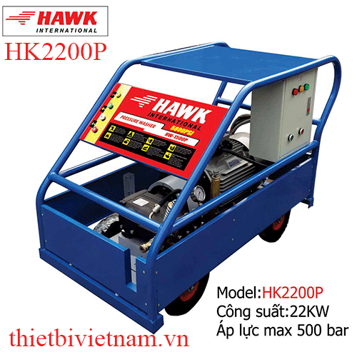Máy phun rửa công nghiệp 22KW-500Bar HAWK HK2200P