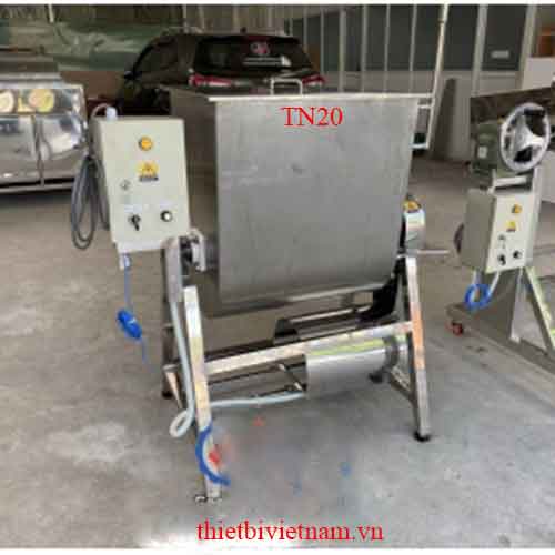 Máy trộn nằm ngang giá rẻ cho tẩm gia vị thực phẩm, máy trộn bột hiệu quả TN20