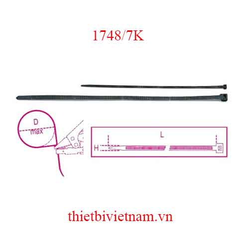 NYL.CABLE TIES SELF-LOCKING 100 BETA MODEL 1748/7K