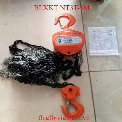 Pa Lăng Xích Kéo Tay NITTO 3 Tấn 5 Mét model BLXKT NT3T-5M