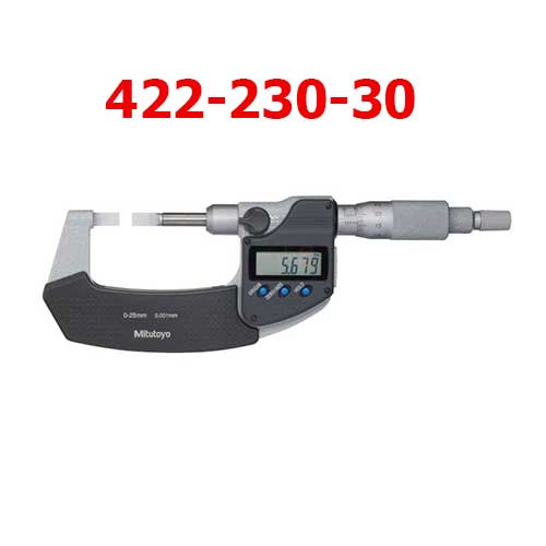 Panme điện tử đo rãnh 0-25mm x 0.001 kiểu A 422-230-30