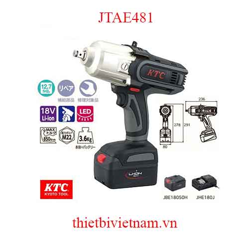 Súng vặn ốc 1/2 inch chạy điện KTC JTAE481