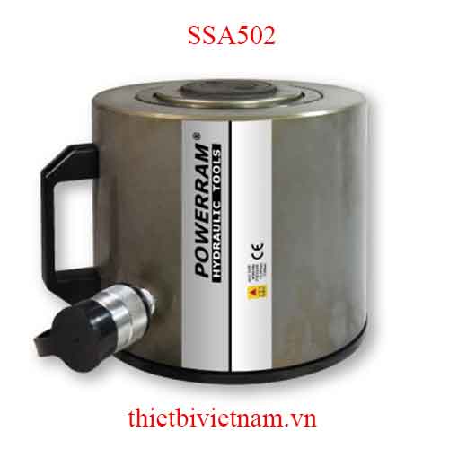 Xylanh thủy lực vỏ nhôm tải trọng 50 tấn hãng Powerram model SSA502